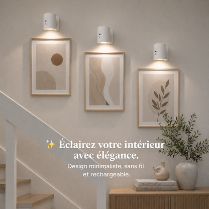 AVYO Halo™ | Lampe murale LED rotative 360° sans fil