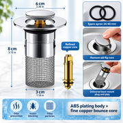 AVYO™ Sink Drain Stopper with Hair Catcher